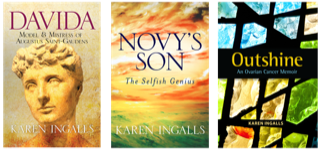 Collage of all three book covers by author Karen Ingalls