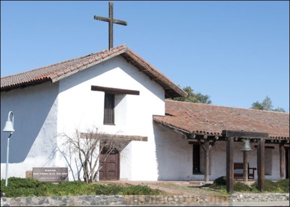 Photo of the California mission San Francisco Solano de Sonoma.